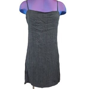 NWT Zara Slip Mini Dress Crinkle Satin with Slit Size XS Women's V47